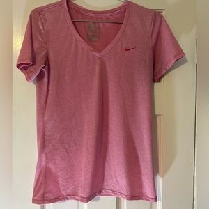 Nike pink stripe shirt size small